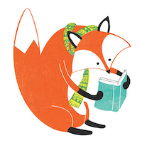 Smart Fox with Book